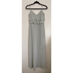 Light Blue Jenny Yoo Como Bridesmaid Chiffon Ruffle Tiered Dress 4